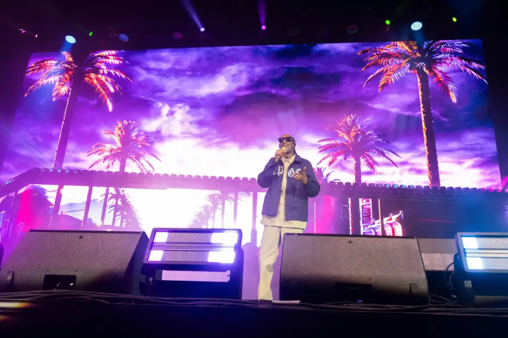 Snoop Dogg performs to a sold out audience at the...