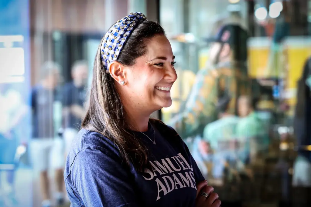 Devon Savage, marketing manager at the Samuel Adams Tap Room,...
