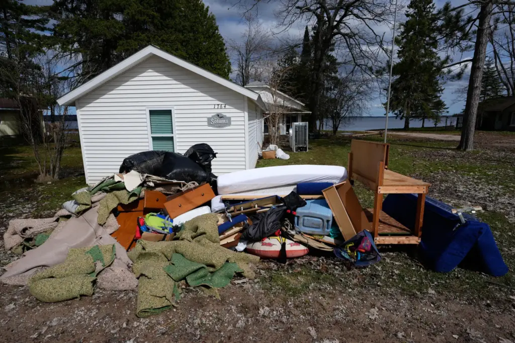 Damaged materials from the home of John Solum.