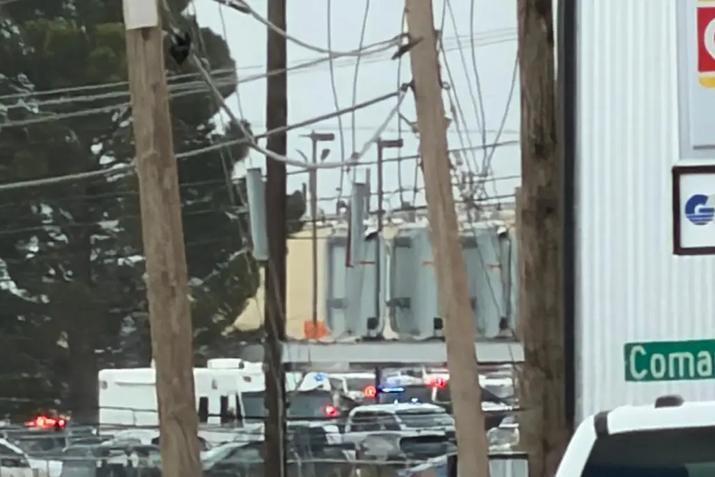 Law enforcement responds to an active shooting scene Friday, June...