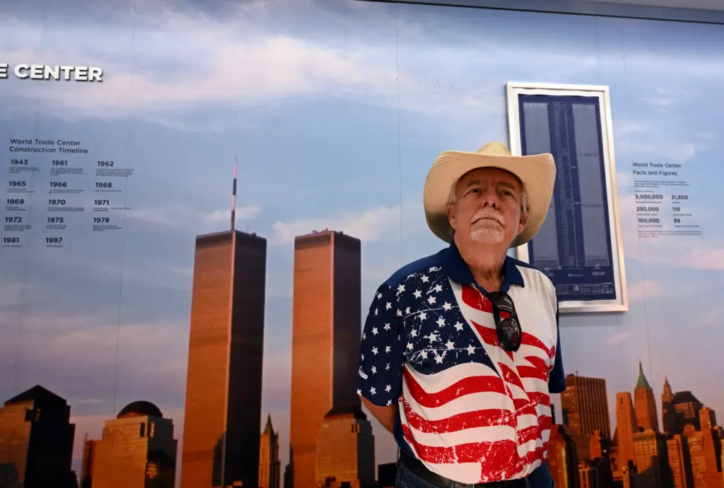 Ed Clark, of Huntington Beach, checks out the 9/11 Never...