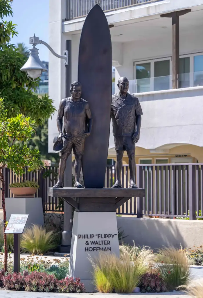 A life-size bronze statue of Walter and Philip âFlippyâ Hoffman,...