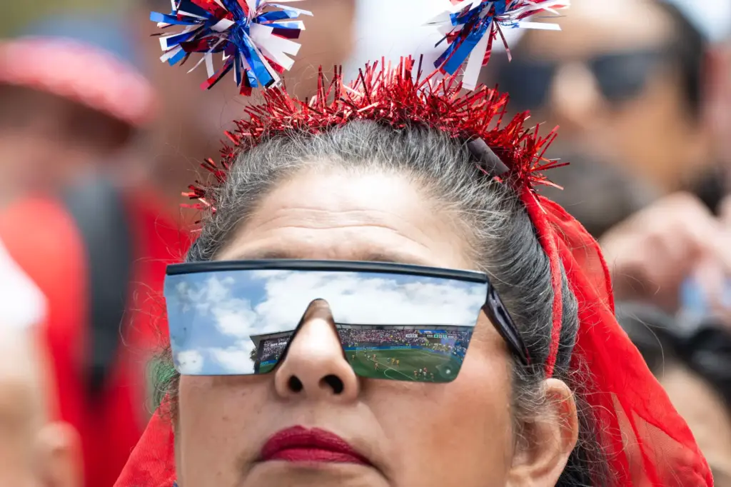 U.S.A. soccer fans attend a World Cup watch party hosted...