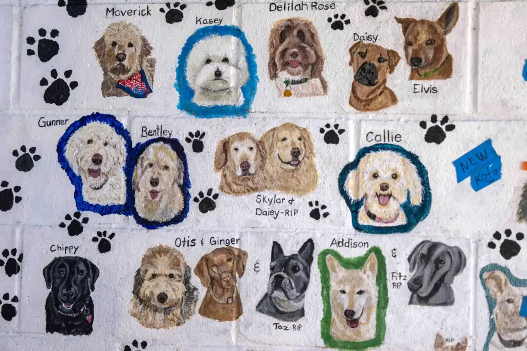 âFriends of Brentwood Park,â by artist Becky Feltman, is a...