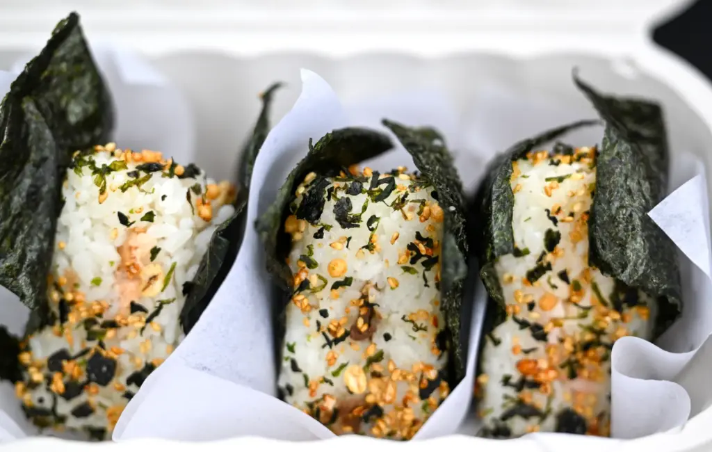 Onigiri from Norigiri during opening day at Miramar Food Hall...