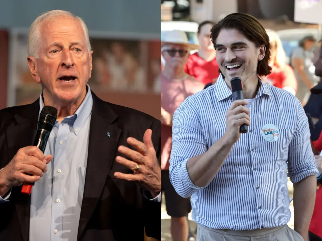 (From left to right): Congressman Mike Thompson; and Eric Jones,...