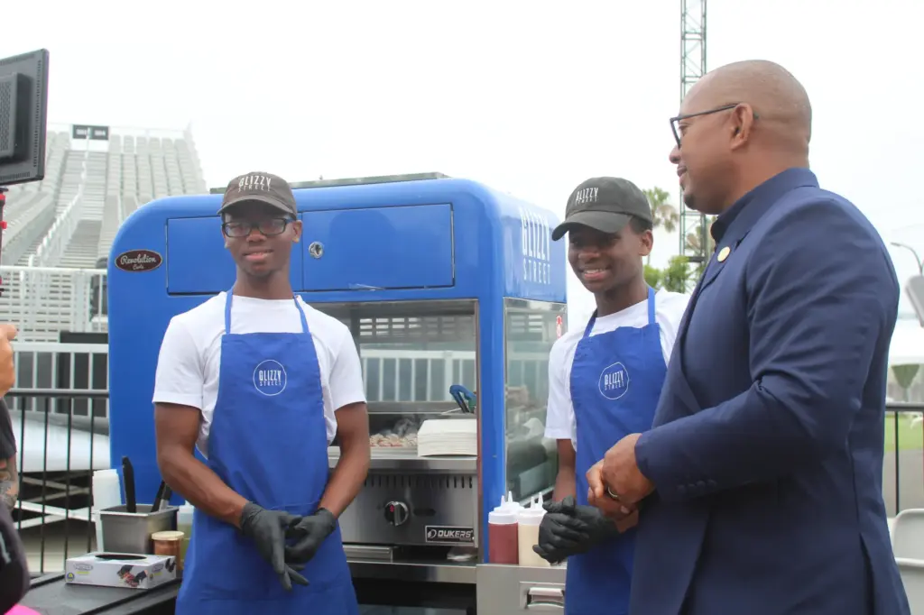Glizzy Street, a local small business, provided refreshments after the...