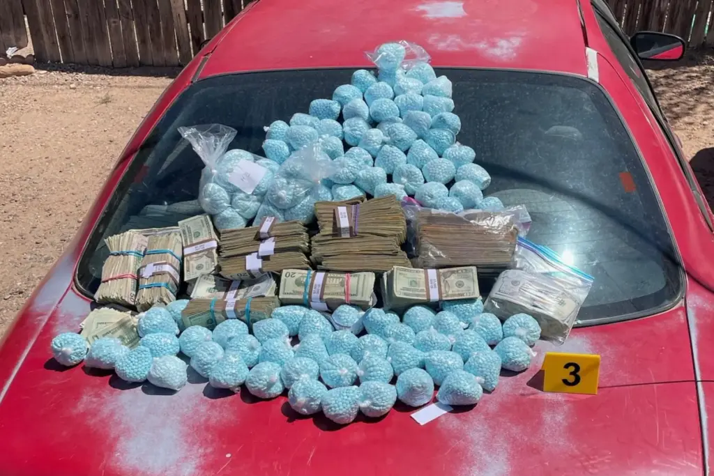 Pills containing fentanyl that were seized by the DEA in New Mexico.
