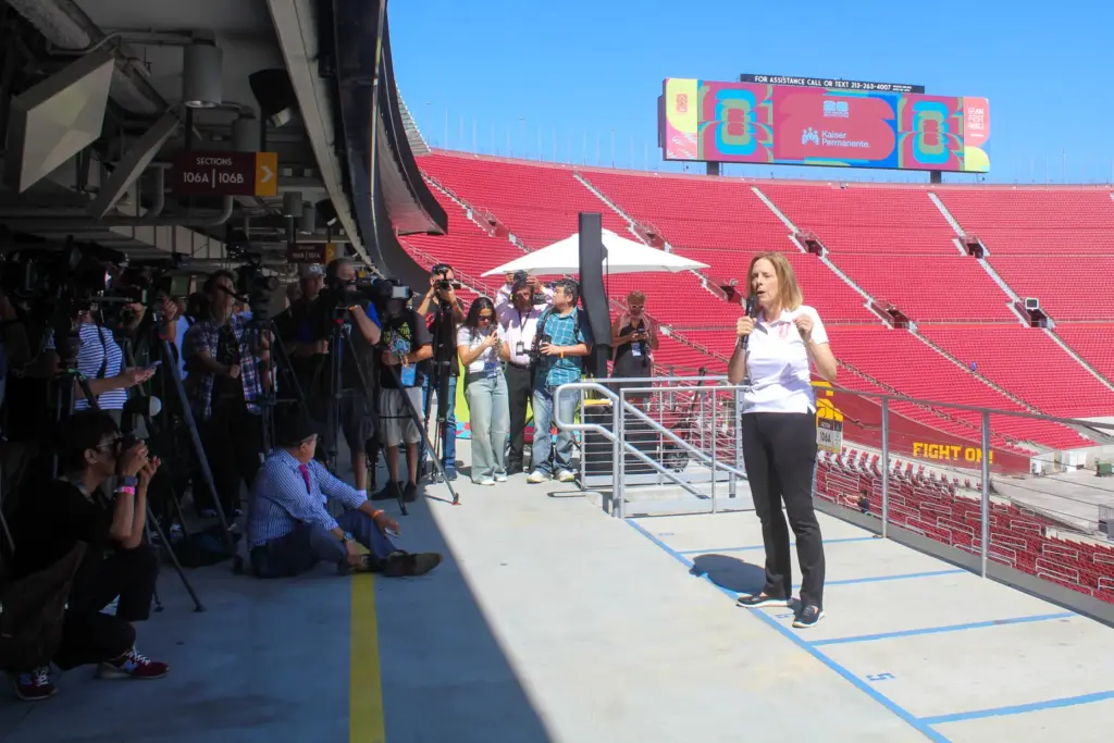 Kathy Schlossman, president and CEO of the Los Angeles Sports...