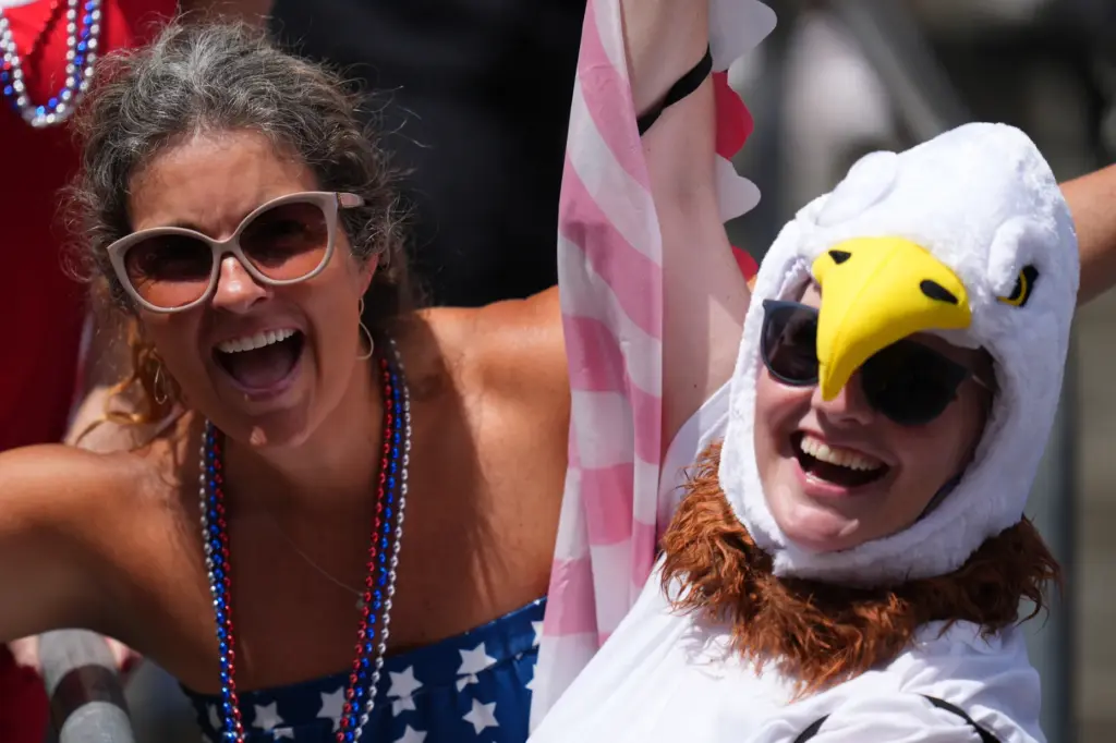 US fans during the World Cup Group D soccer match...