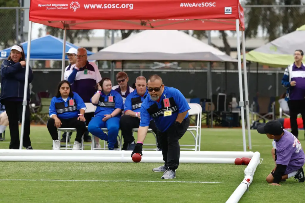 Bocce is one of the sports played at the Special...