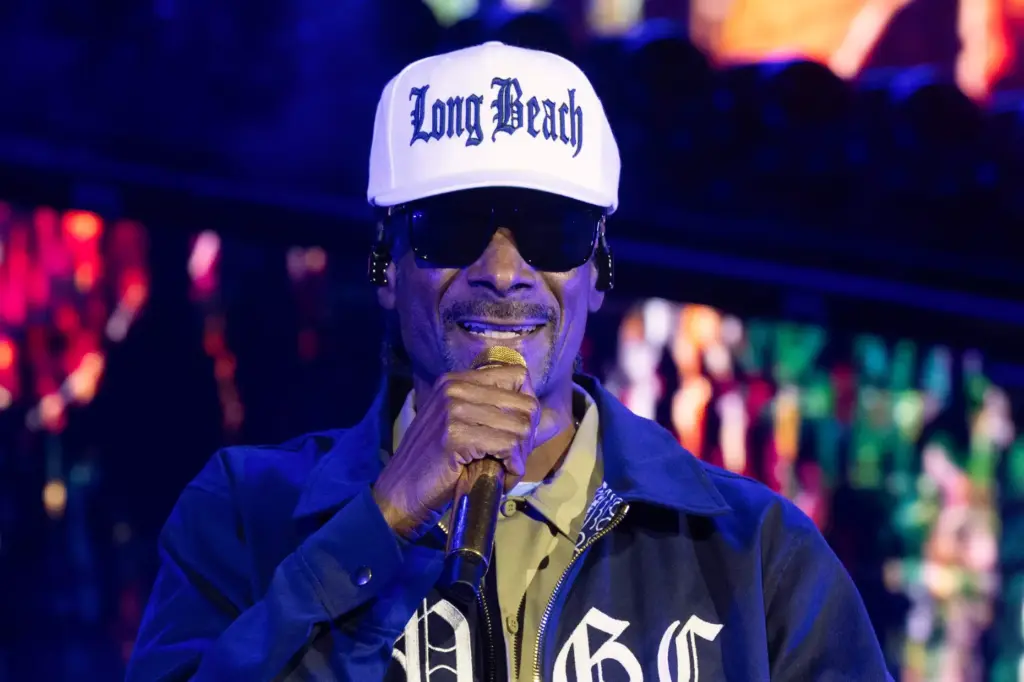 Snoop Dogg performs at the F&M Bank Amphitheater of Long...
