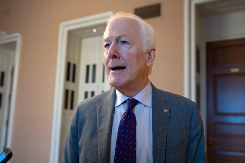 Sen. John Cornyn, R-Texas, arrives at the Capitol.