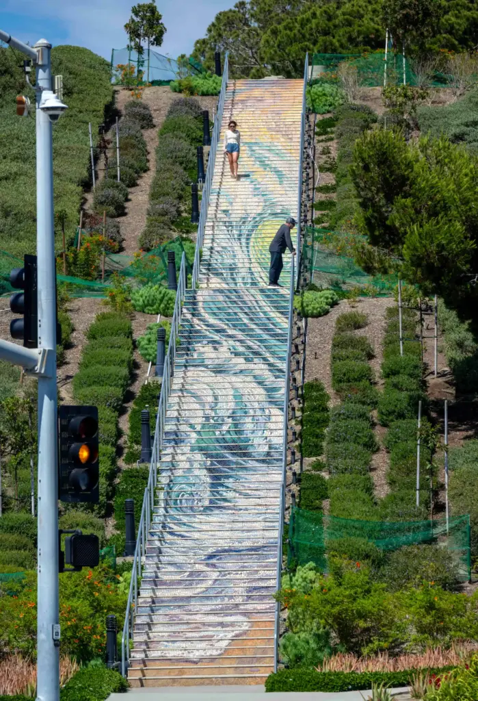 âStairwave,â created by artist Mia Tavonatti, is a 364-square-foot mosaic...