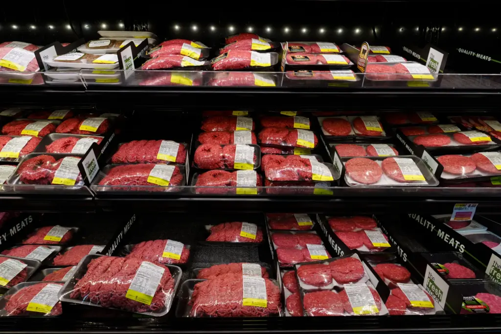 The ground beef section at Gerrity's.