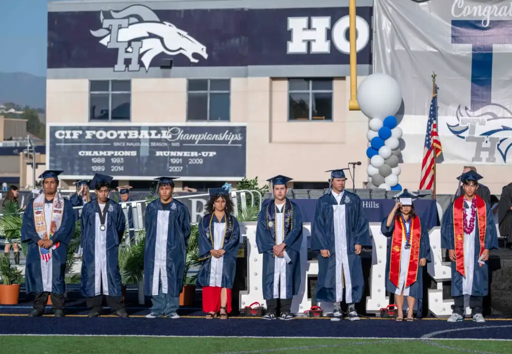 Eight students who will be going on to serve in...