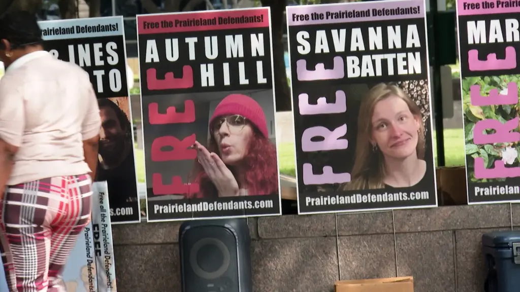 Supporters of protesters convicted over a shooting outside a Texas...