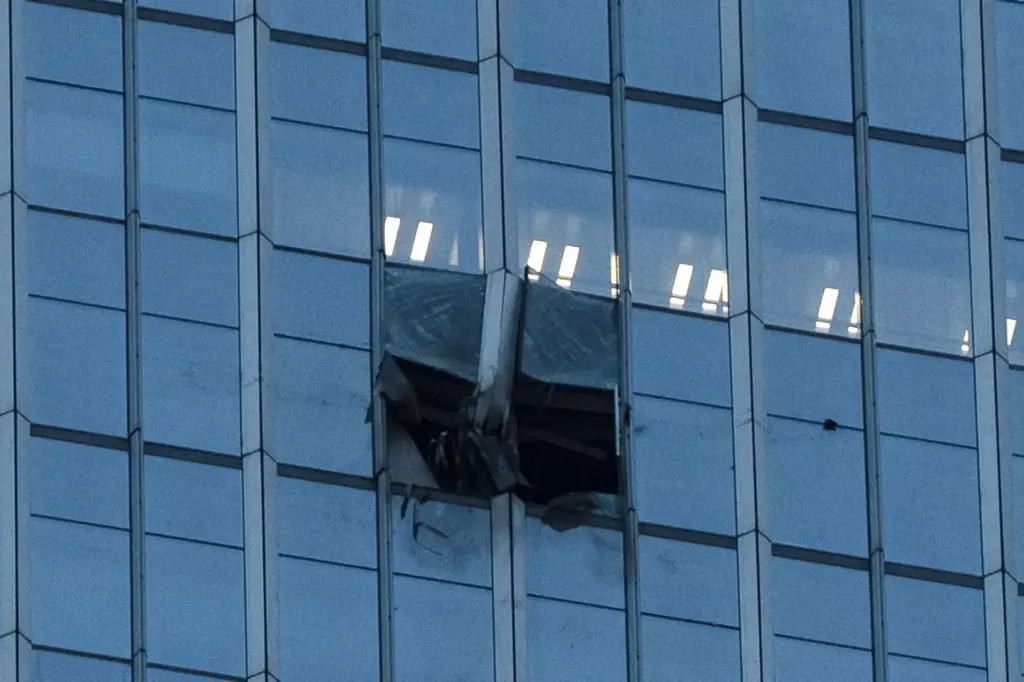 The surface of the Citic Tower also known as Zun...
