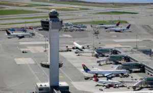 A passenger jet reported hitting a drone approaching NY. A helicopter had a near miss hours later