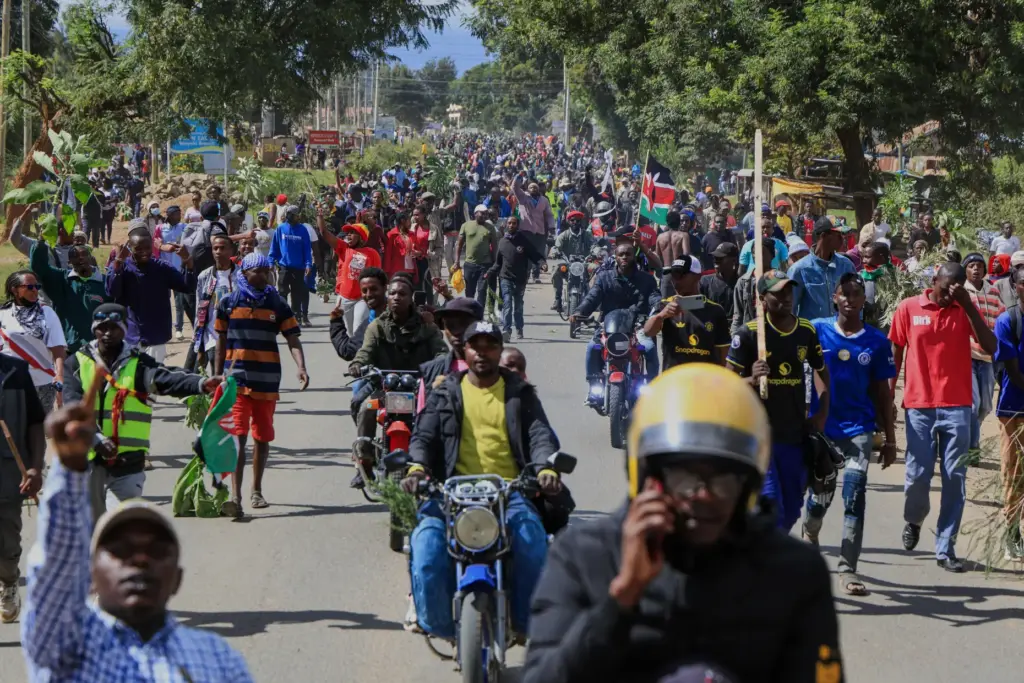 Protesters demonstrate against a proposed Ebola quarantine center.