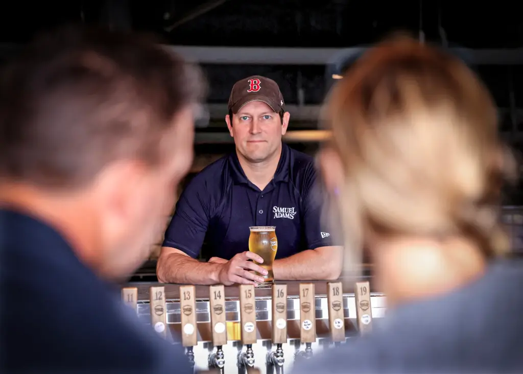 Sam LeBlanc, the taproom manager at Boston’s Samuel Adams Tap...