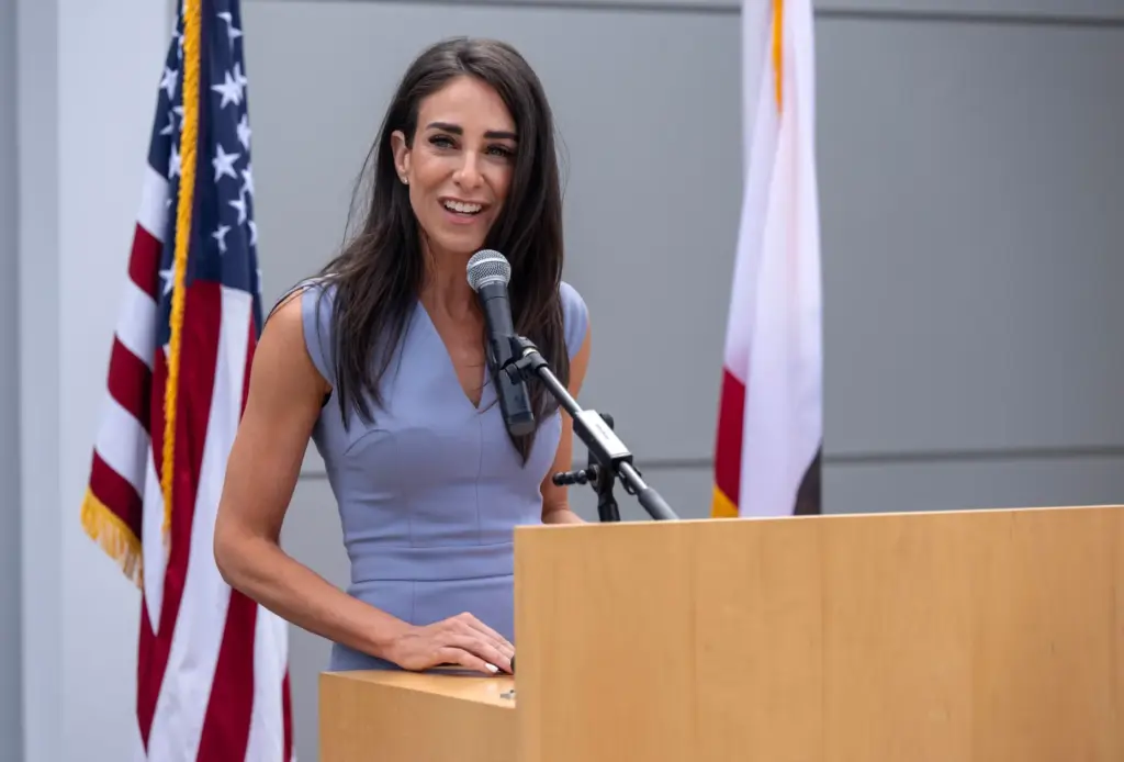 Newport Beach Mayor Lauren Kleiman welcomes members of the public...