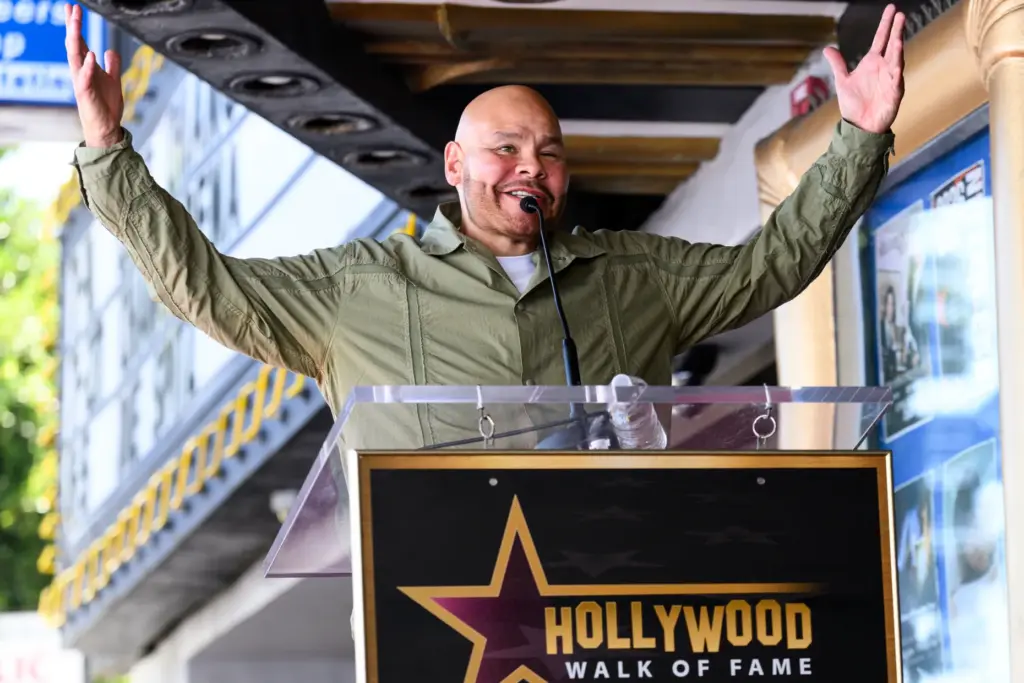 Rapper Fat Joe speaks at hip hop group Bone Thugs-N-Harmony’s...