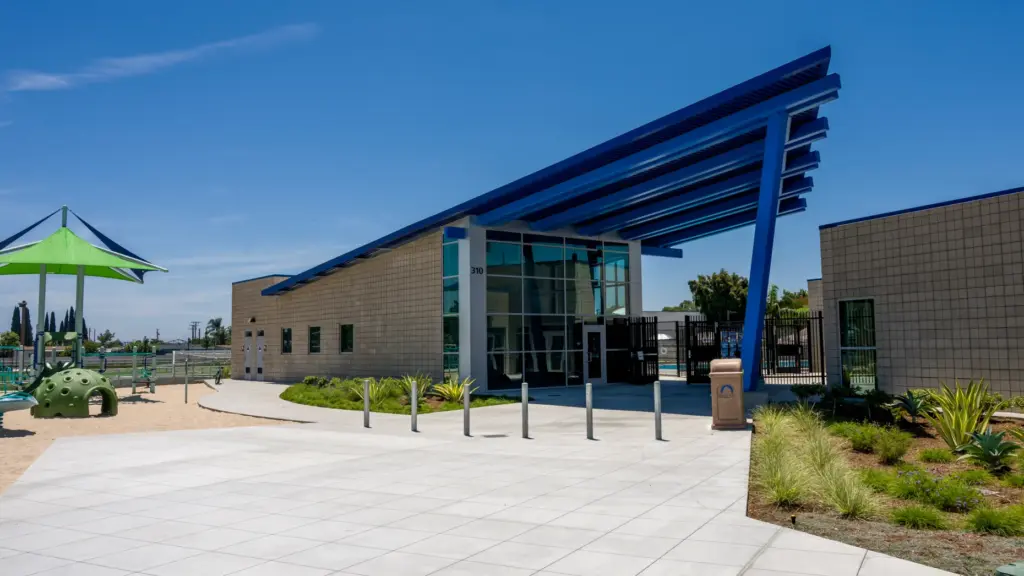 The new Santa Anita Park Community Center and pool at...