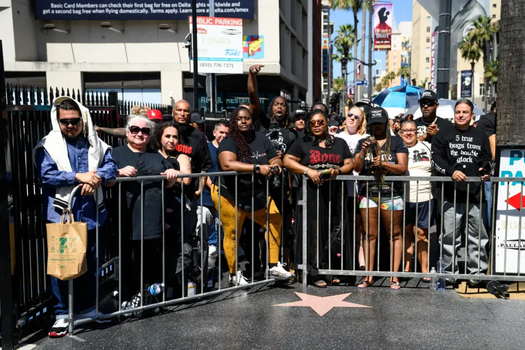 Fans attend hip hop group Bone Thugs-N-Harmony’s Hollywood Walk of...