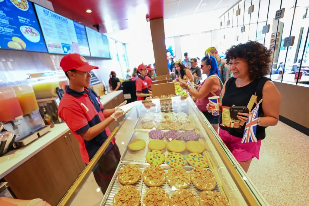 Rachel Alexander shops for a cookie during the opening of...