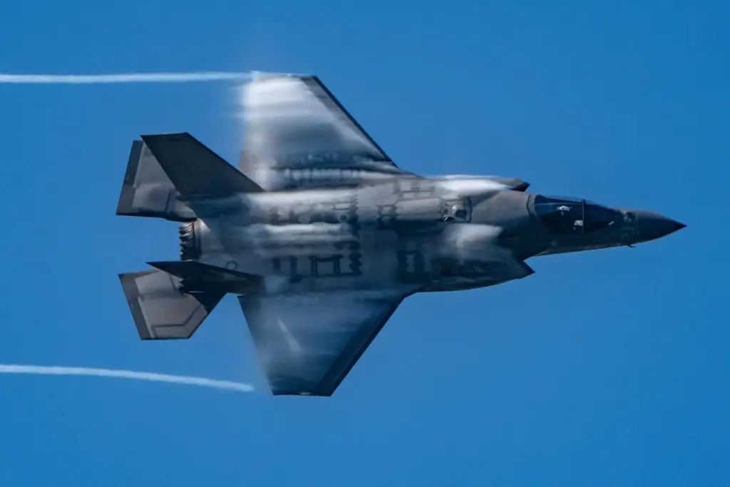 A U.S. Marine Corps F-35B Short Takeoff and Vertical Landing...