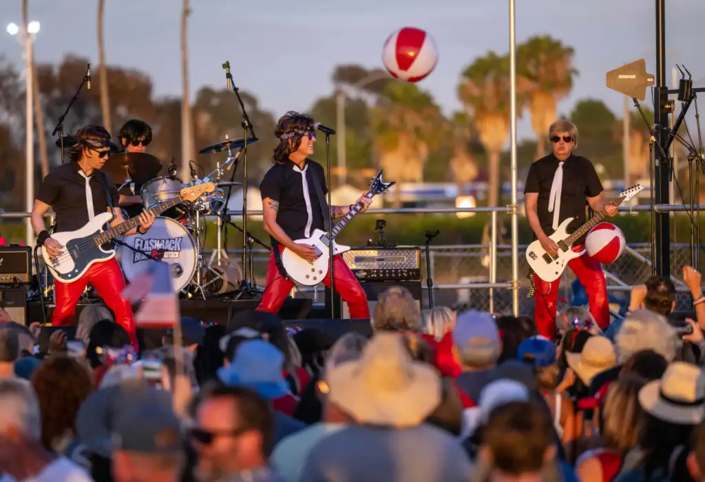 Flashback Heart Attack performs 80âs rock covers during the annual...
