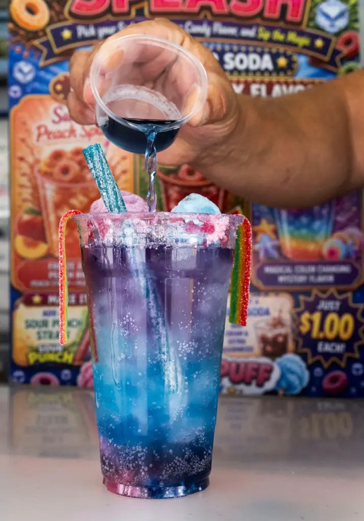 Vincent Guerrera mixes a Magic Unicorn Soda Splash at Sugar...