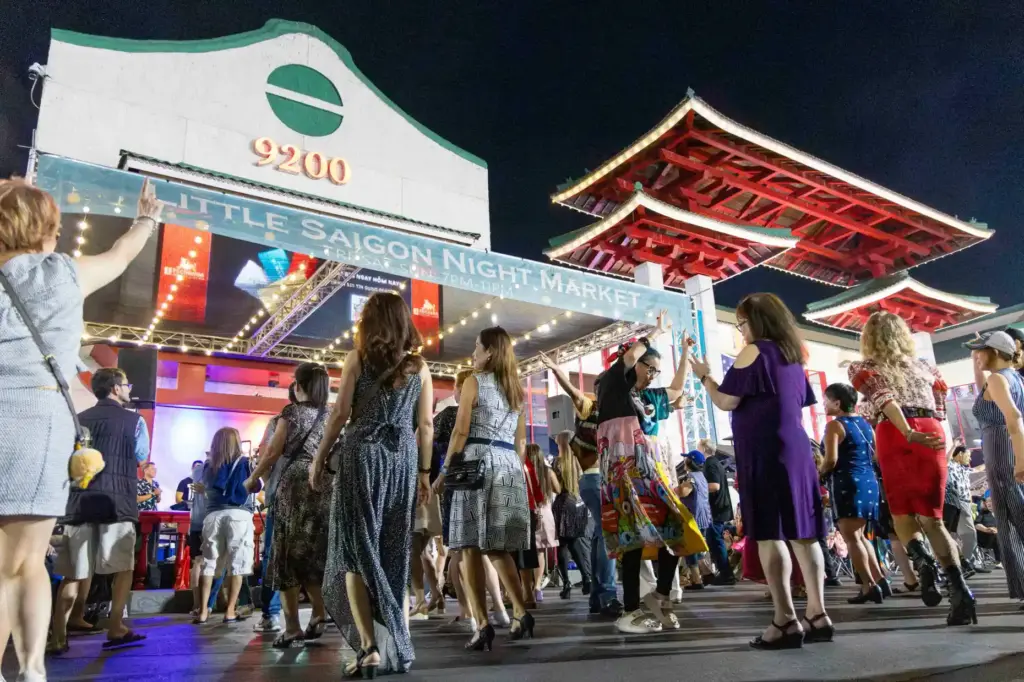 Attendees dance the night away during the Night Market on...