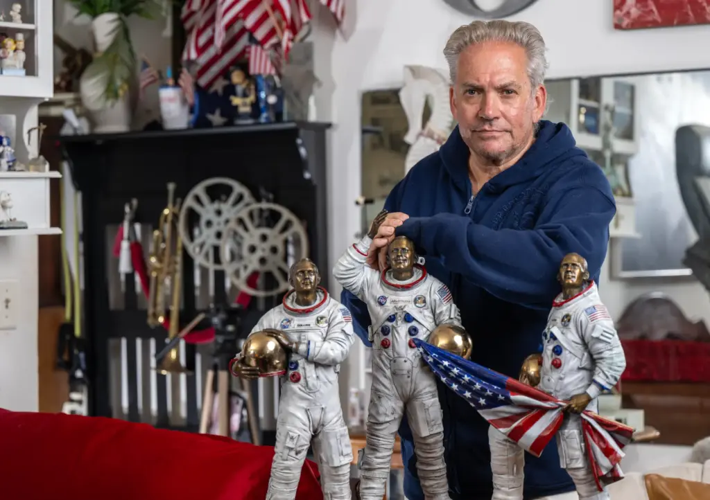Former filmmaker Steven Barber, who oversees the creation of life-sized...