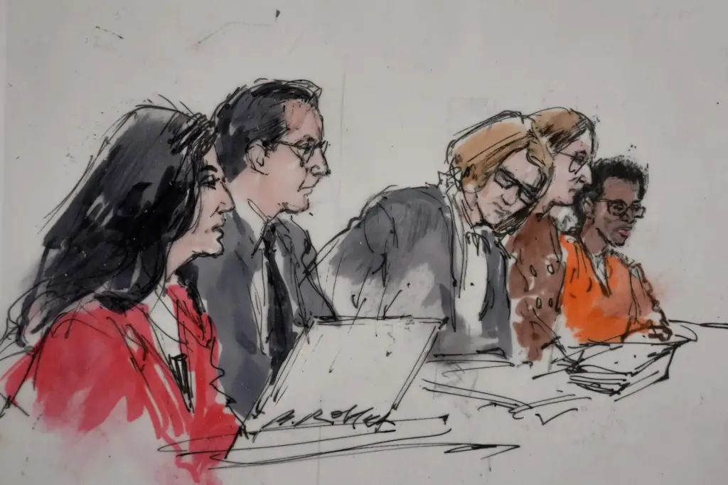 In this courtroom sketch, David Anthony Burke, also known as...