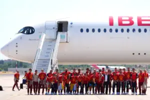Spain’s World Cup champions return home for a royal welcome and a parade through Madrid