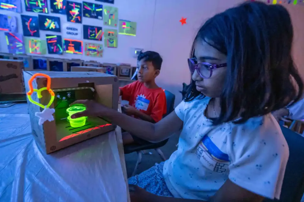 Aanya Bhayani, 10, of Ladera Ranch works on creating a...