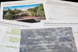 Federal panel reviews park fencing plan and visitor screening center to improve White House security