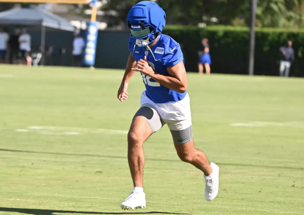Rams wide receiver Puka Nacua during the first day of...