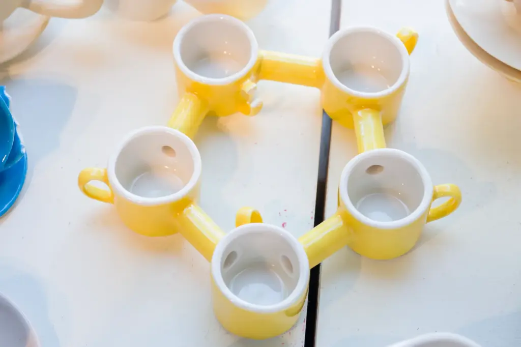 Cups from artist Misty Choiâs project, âCuppyBreak,â at Cal State...