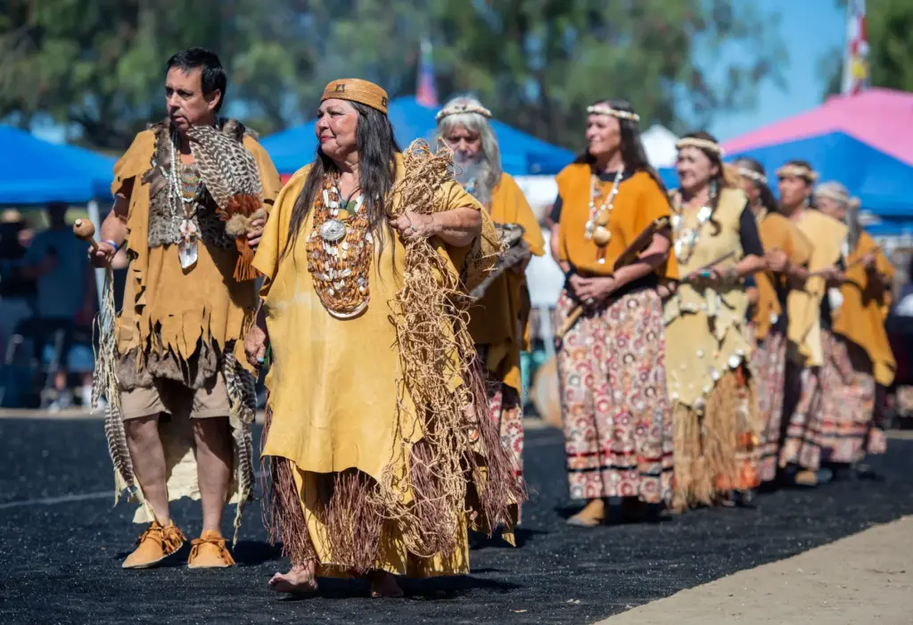 Members of JuaneÃ±o Band of Mission Indians, Acjachemen Nation participate...