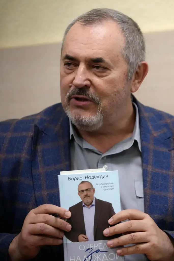 Russian politician Boris Nadezhdin attends a court session.