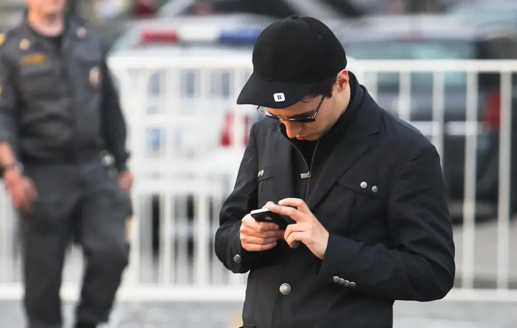 Pavel Durov stands in Red Square in Moscow, Russia.