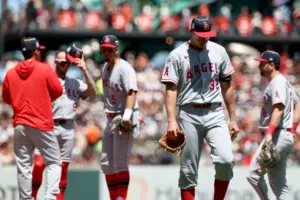 Ryan Johnson gives up 8 runs in Angels’ blowout loss to Giants
