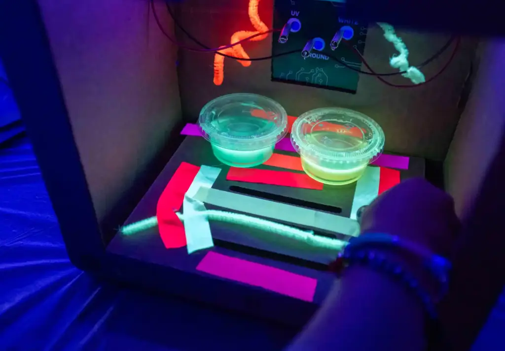 Aanya Bhayani, 10, of Ladera Ranch works on creating a...