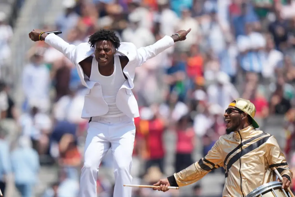 Influencer IShowSpeed performs before the World Cup final soccer match...
