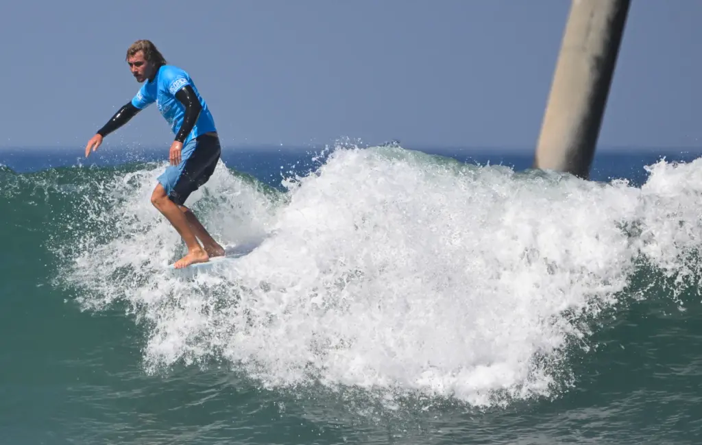 Tommy Coleman competes during the elimination round for the longboard...