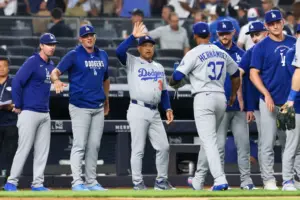 Dodgers’ game rained out, doubleheader set for Sunday at Yankee Stadium