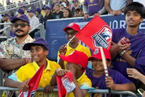 Los Angeles Knight Riders play first game in new Pomona stadium as Olympic cricket buzz grows